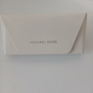 Michael Kors White Saffiano Leather Hard Shell Sunglasses Case EUC